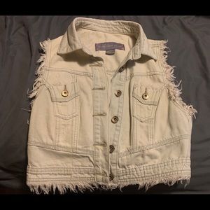 Distressed Jean Vest